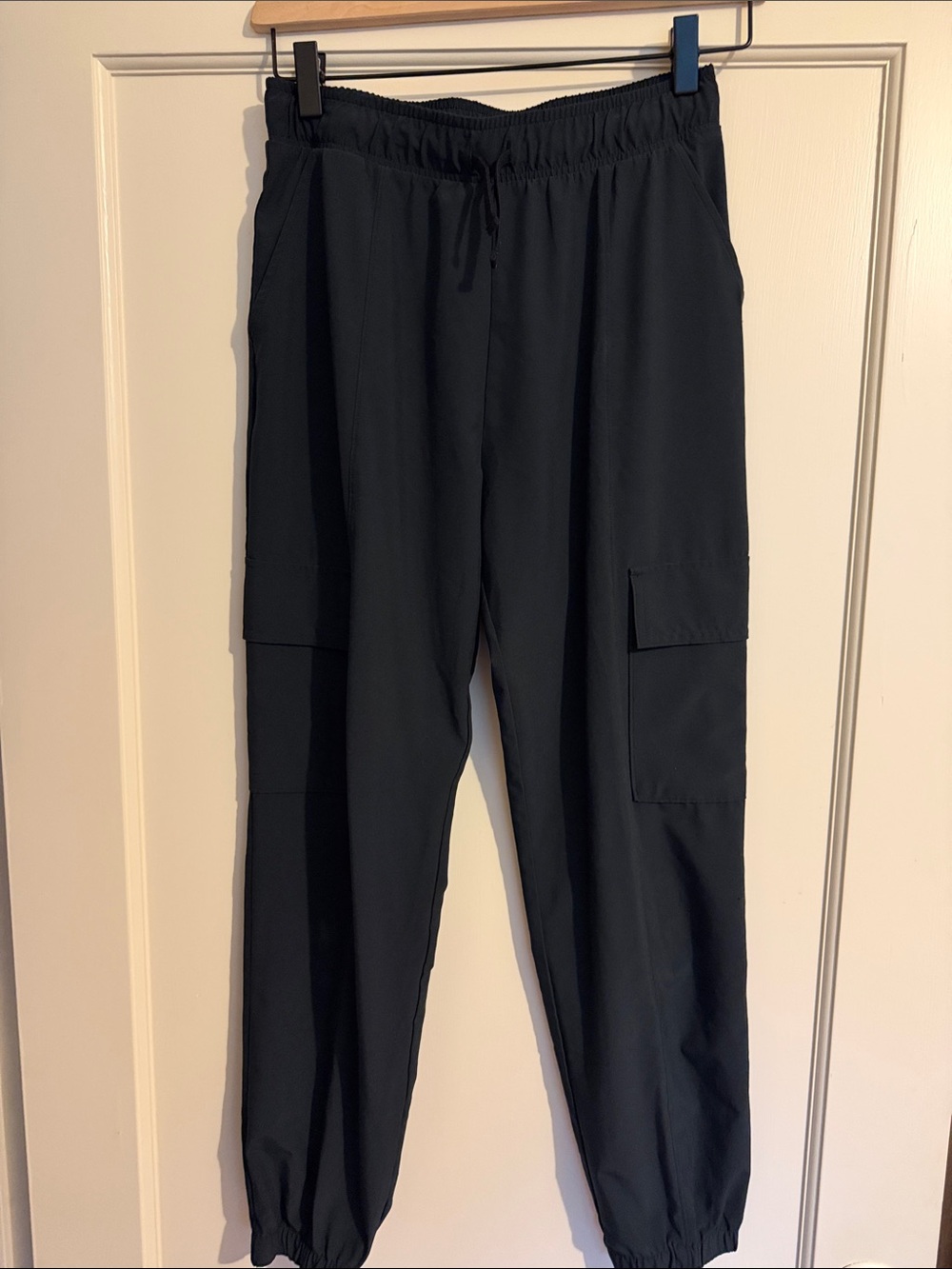 abercrombie kids Black Cargo Jogger Pants